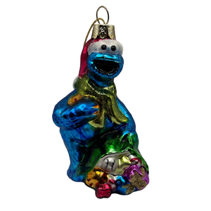 Kurt Adler Sesame Street Hand-Crafted Glass Christmas Ornament Cookie Monster